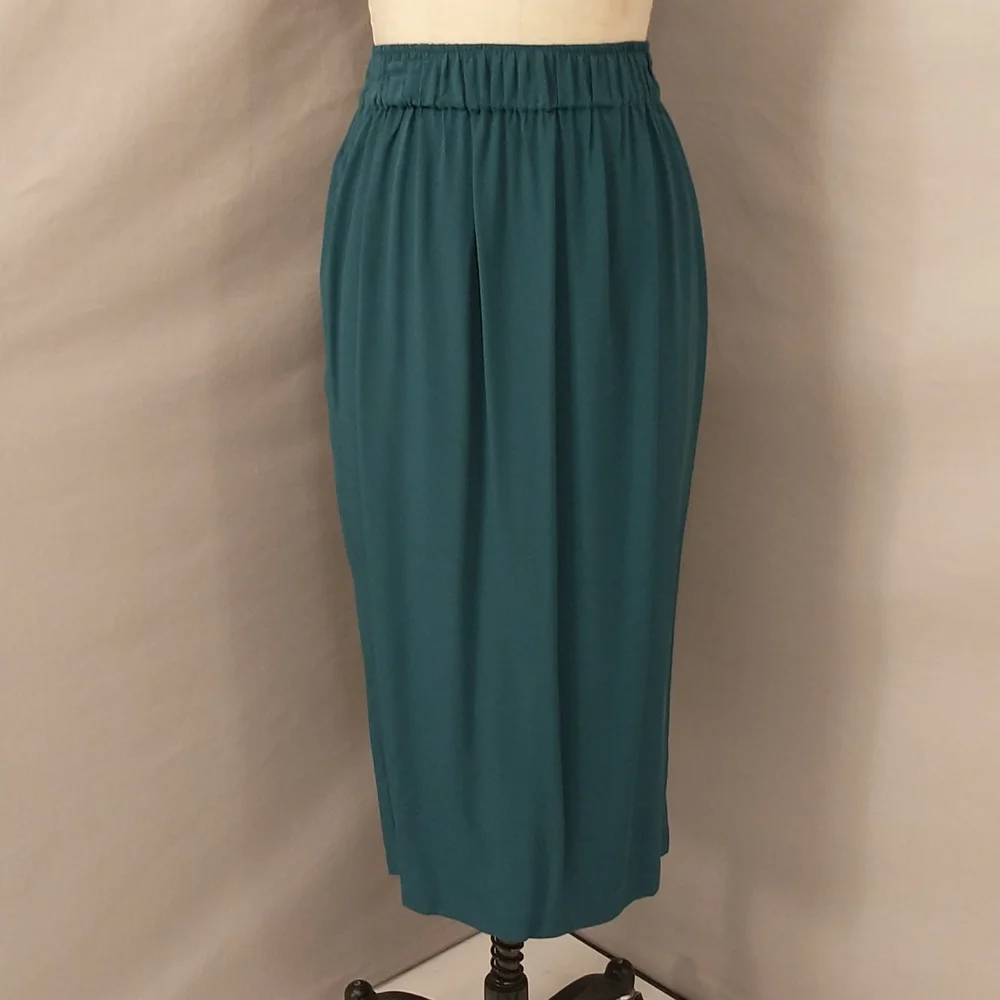 Vintage Silk Set Mod Design by Mosswear USA made Party Dress 80s / 90s Colorful - Picture 10 of 12